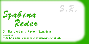 szabina reder business card